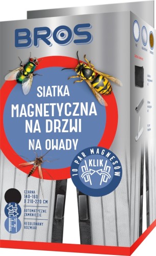 Moskitiera na drzwi przeciw owadom 160x220 cm czarna