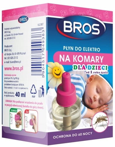 Płyn na komary Bros Elektro dla dzieci od 1 roku życia 40ml