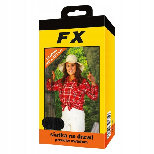 Siatka na drzwi przeciw owadom FX 140x220 cm czarna