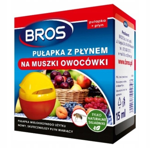 Pułapka na muszki owocówki wabiąca z płynem