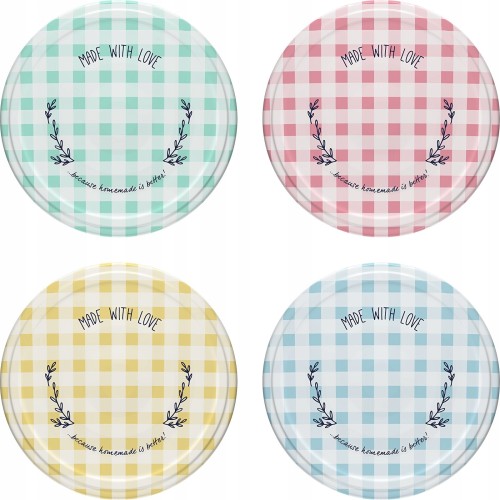 Zakrętka do słoików fi66 wzór kratka 10 szt