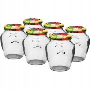 Słoik szklany z zakrętką fi82/6 580ml - 6 szt
