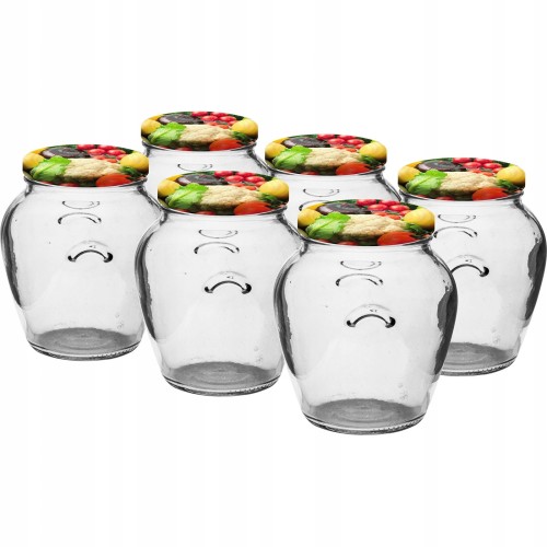 Słoik szklany z zakrętką fi82/6 580ml - 6 szt