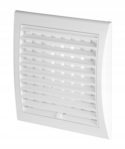 Kratka wentylacyjna z żaluzją TL10 fi100 169x174 biała 