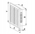 Kratka wentylacyjna Awenta T40GR T40 140x140 grafit